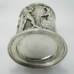 Victorian Silver Plated Box Depicting Courting Couples and Musicians