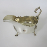 Good Quality Martin and Hall & Co Edwardian Silver Sauce Boat (1906)