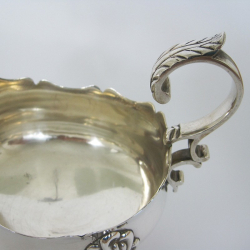 Good Quality Martin and Hall & Co Edwardian Silver Sauce Boat