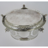 Victorian Silver Plated Biscuit or Trinket Box with Cast Dogs Head Handles