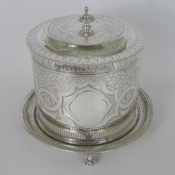 Good Quality Victorian Silver Plated Biscuit or Trinket Box (c.1890)