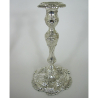 Pair of Late Victorian Rococo Style Silver Plated Candle Sticks
