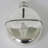 Victorian Silver Hip Flask in an Oval Form