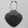 Novelty Late Victorian Silver and Tortoiseshell Heart Shape Paper Clip