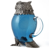 Reproduction Silver Plate and Glass Owl Claret Jug