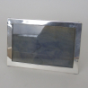 Smart Plain Rectangular Silver Photo Frame with Oak Easel Back