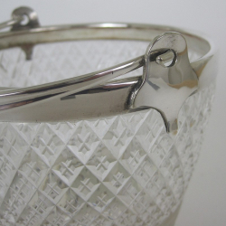 Late Victorian Cut Glass and Silver Plate Ice Pail
