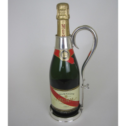 Victorian Silver Plated Champagne or Wine Pourer with Scroll Extendable Locking Handle