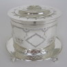 Victorian Mappin & Webb Silver Plated Oval Biscuit or Trinket Box