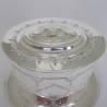 Pretty Victorian Mappin & Webb Silver Plated Oval Biscuit or Trinket Box