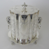 Victorian Silver Plated Circular Shaped Biscuit or Trinket Box (c.1890)
