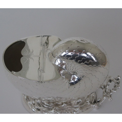 Victorian Silver Plated Spoon Warmer in the Shape of a Nautilus Shell