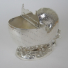 Victorian Silver Plated Spoon Warmer in the Shape of a Nautilus Shell