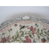 Continental Edwardian China and Silver Plated Round Tray