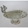 Edwardian Silver Plated Oval Nut or Fruit Dish with Squirrel Handle