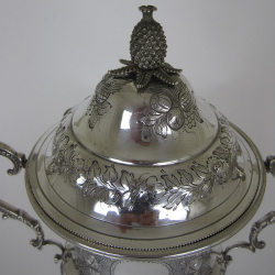 Decorative Victorian Silver Plated Campagna Shaped Lidded Trophy Cup