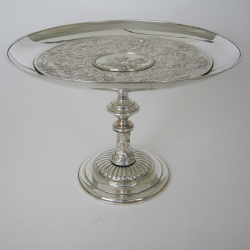 Victorian Silver Plated Circular Comport or Tazza (c.1890)