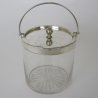 Hardy Brothers Clear Glass and Silver Plate Barrel or Ice Pail (c.1900)