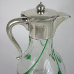 Unusual Arts and Crafts Style John Grinsell & Son Silver Plated Claret Jug