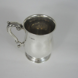 Edwardian Chester Silver Pint Size Mug (1911)