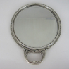 William Comyns Victorian Silver Hand Mirror in a Circular Form