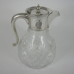 Late Victorian John Grinsell & Son Silver Mounted Claret Jug (1900)
