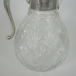 Late Victorian John Grinsell & Son Silver Mounted Claret Jug