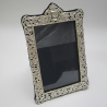Large Decorative Late Victorian Chester Silver Photo Frame (1901)