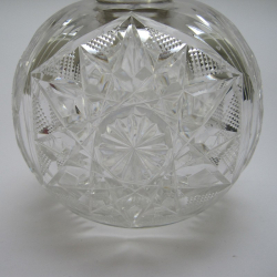 Large Victorian Cut Glass and Silver Perfume Bottle