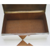 Large Rectangular Cedar Lined Silver Cigar or Trinket Box