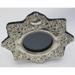 Unusual Star Shaped Design Late Victorian Silver Photo Frame