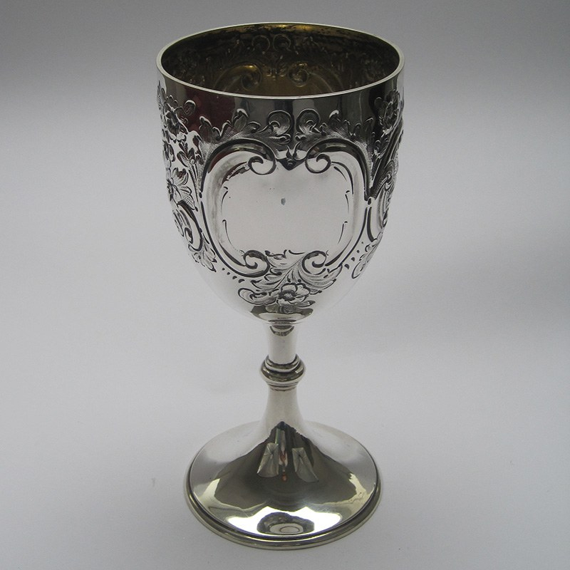 Decorative Victorian Silver Goblet or Trophy Cup (1893)