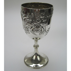 Decorative Victorian Silver Goblet or Trophy Cup