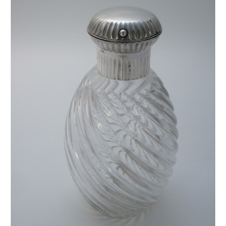 Victorian William Comyns Silver Topped Perfume Bottle (1893)