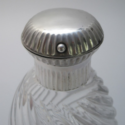 Victorian William Comyns Silver Topped Perfume Bottle