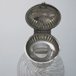 Victorian William Comyns Silver Topped Perfume Bottle