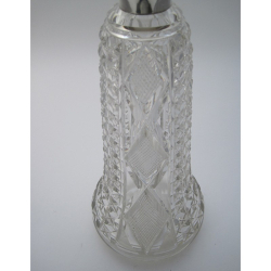Tall Mappin & Webb Cut Glass Decanter with Silver Mount