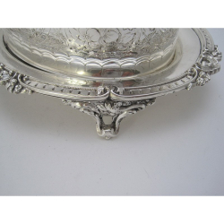 Superb Quality Victorian Silver Plated Biscuit or Trinket Box