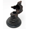 Bronze Retriever Dog Inkwell Statue