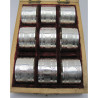 Boxed Set of Nine Edwardian Silver Napkin Rings in Inlaid Wooden Box