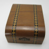 Boxed Set of Nine Edwardian Silver Napkin Rings in Inlaid Wooden Box