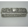 Rectangular Chester Silver Victorian Jewellery or Trinket box (1899)