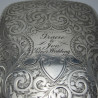 Good Quality Victorian Silver Pocket Cigar Case Engraved with a Star