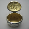 Quality Late Victorian Oval Silver Tea Caddy