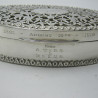 Chester Silver Oval Jewellery or Potpourri Box Retailed by Aspery