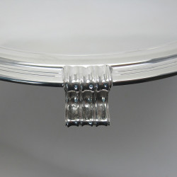 Art Deco Style Mappin & Webb Silver Salver with Reeded Border