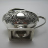 Good Quality Boat Shaped Silver Mustard Pot