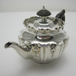 Charming Late Victorian Bachelor Size Silver Teapot