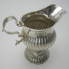 Victorian Silver Cream Jug with Punch Beaded Border