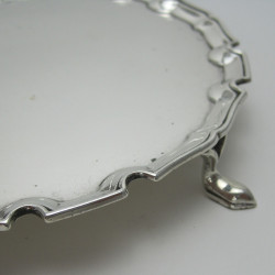 Silver Raised Border Chippendale Style Circular Salver